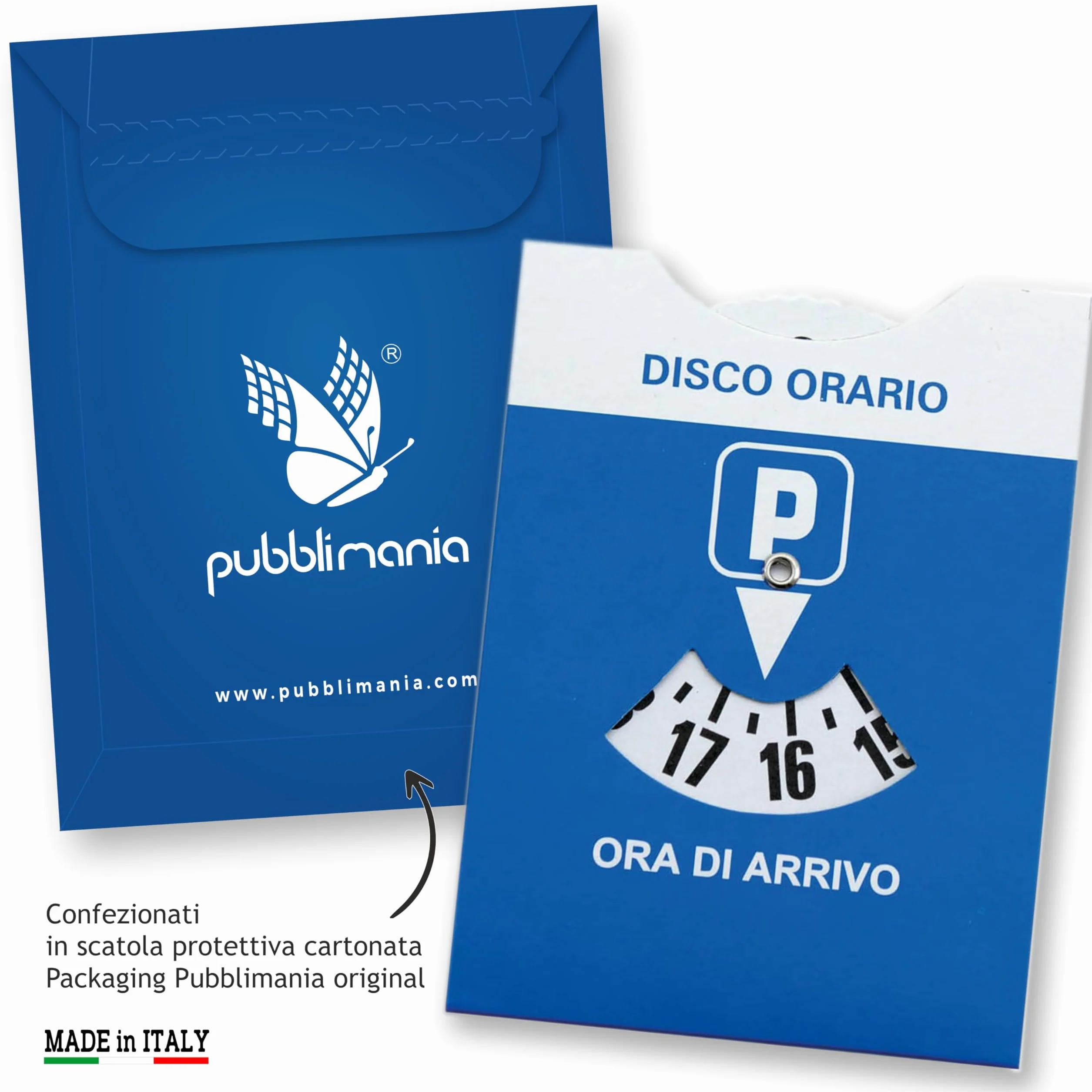 Disco ORARIO Maxi PVC Cm 11x14 z Bustiną Trasparente