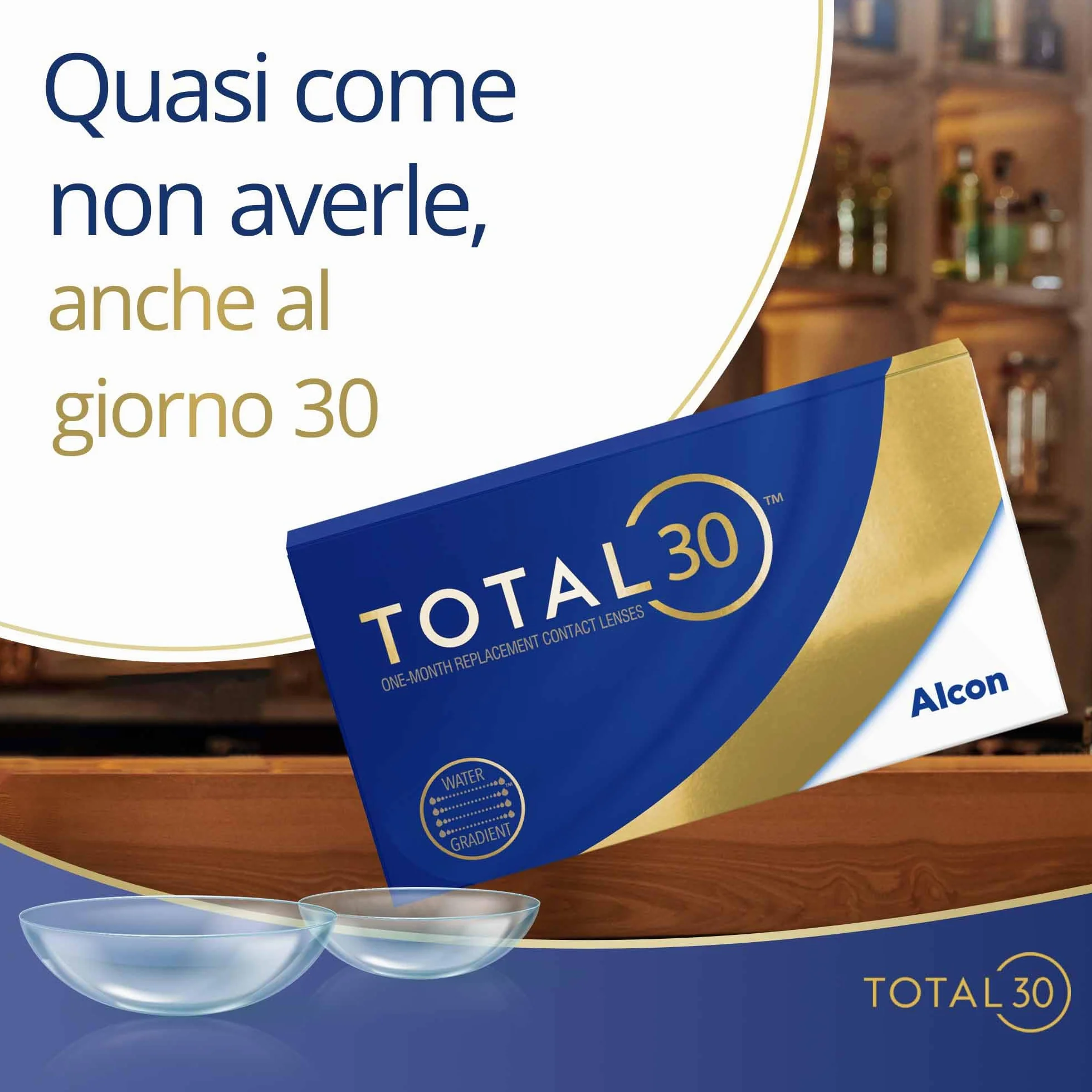 TOTAL30 lenti a contatto mensili 6 lenti BC 8.4 DIA 14.2 -02.00 diottrie