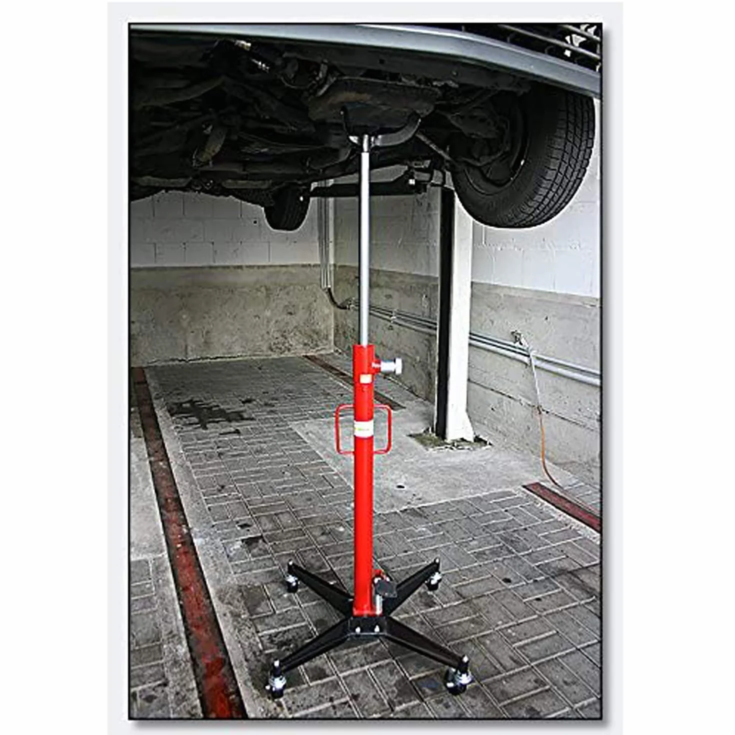 SOLLEVATORE FOSSA IDRAULICO CARICO 500KG 4 BRACCI SOLLEVAMENTO DA 110 A 195cm JACK TRASMISSIONE ROTELLE ACCIAIO