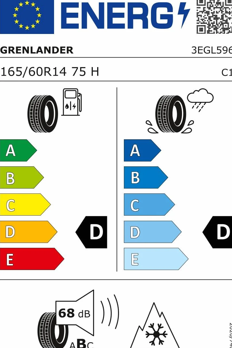 GOMME PNEUMATICI GRENLANDER 165/60-14 75H ICEHAWKE I