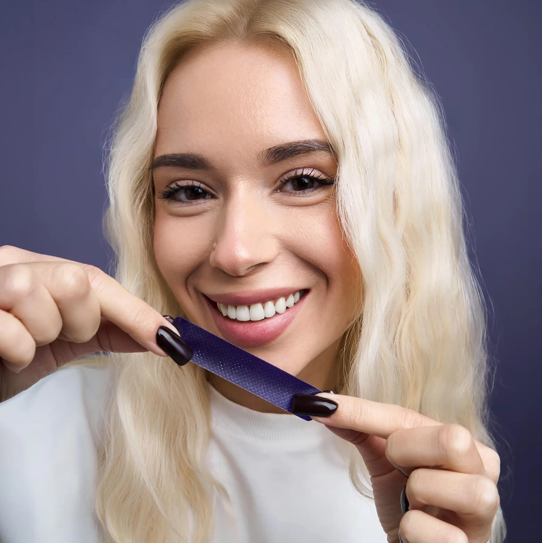 DRDENT Strisce sbiancanti denti viola 21 applicazioni 42 strisce + apri