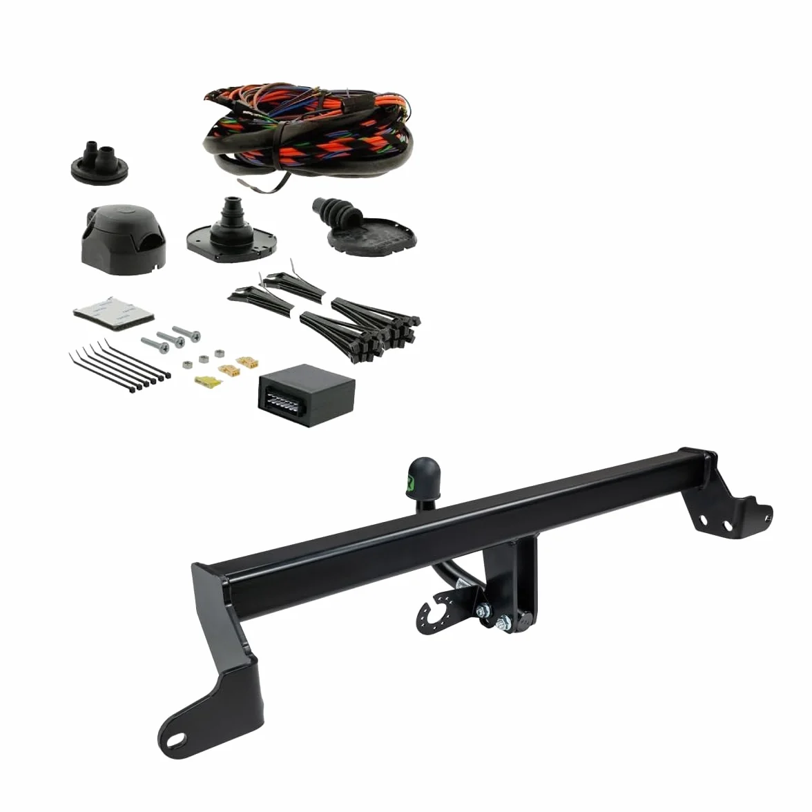 UmbraRimorchi Gancio di traino fisso a collo di cigno AHK + 13p compatibile con Mercedes C 23046/F+MB080D1 03/2007-02/2014