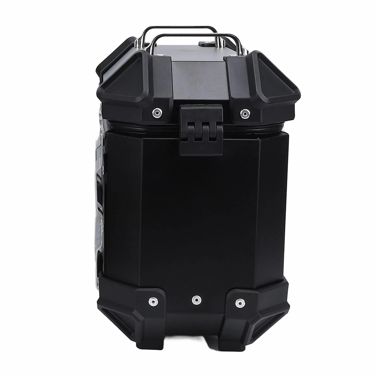 Custodia Laterale per Moto Custodia Rigida Portatile in Lega di Alluminio con Chiusura di Sicurezza Adatta per Motociclisti, Adatta per Riporre i Bagagli del Casco (BLACK)