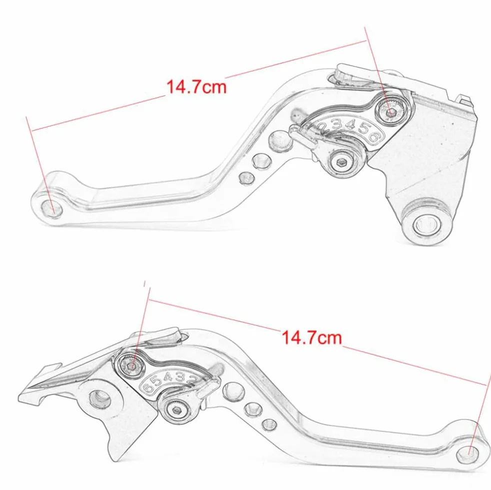 Royal Enfield Himalayan Leva Frizione Freno Corta Alluminio CNC 2018-2023 (Black)