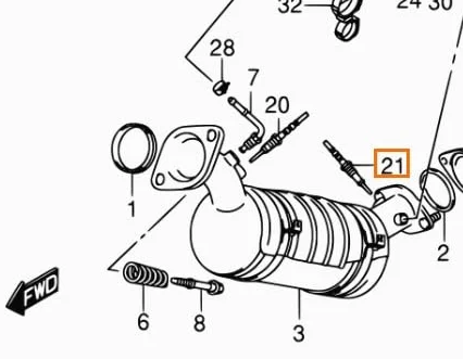 Sensore Temperatura Gas Scarico SUZUKI VITARA II 1.9DDIS 05-15 1481067J10