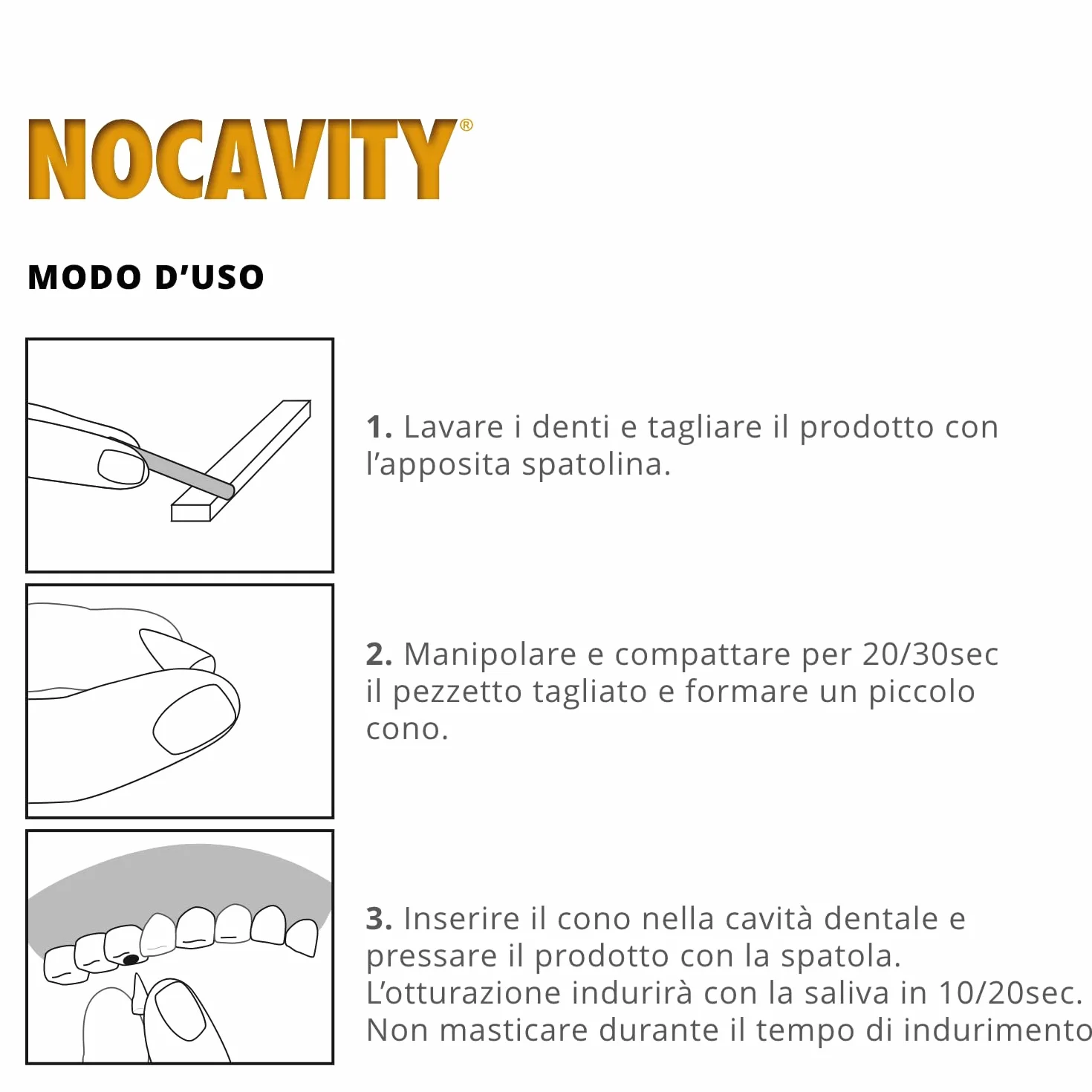 Kit per Otturazioni Dentali Provvisorie - Cemento Isolante Cavità Dentale per Dolore, Carie e Denti Rotti