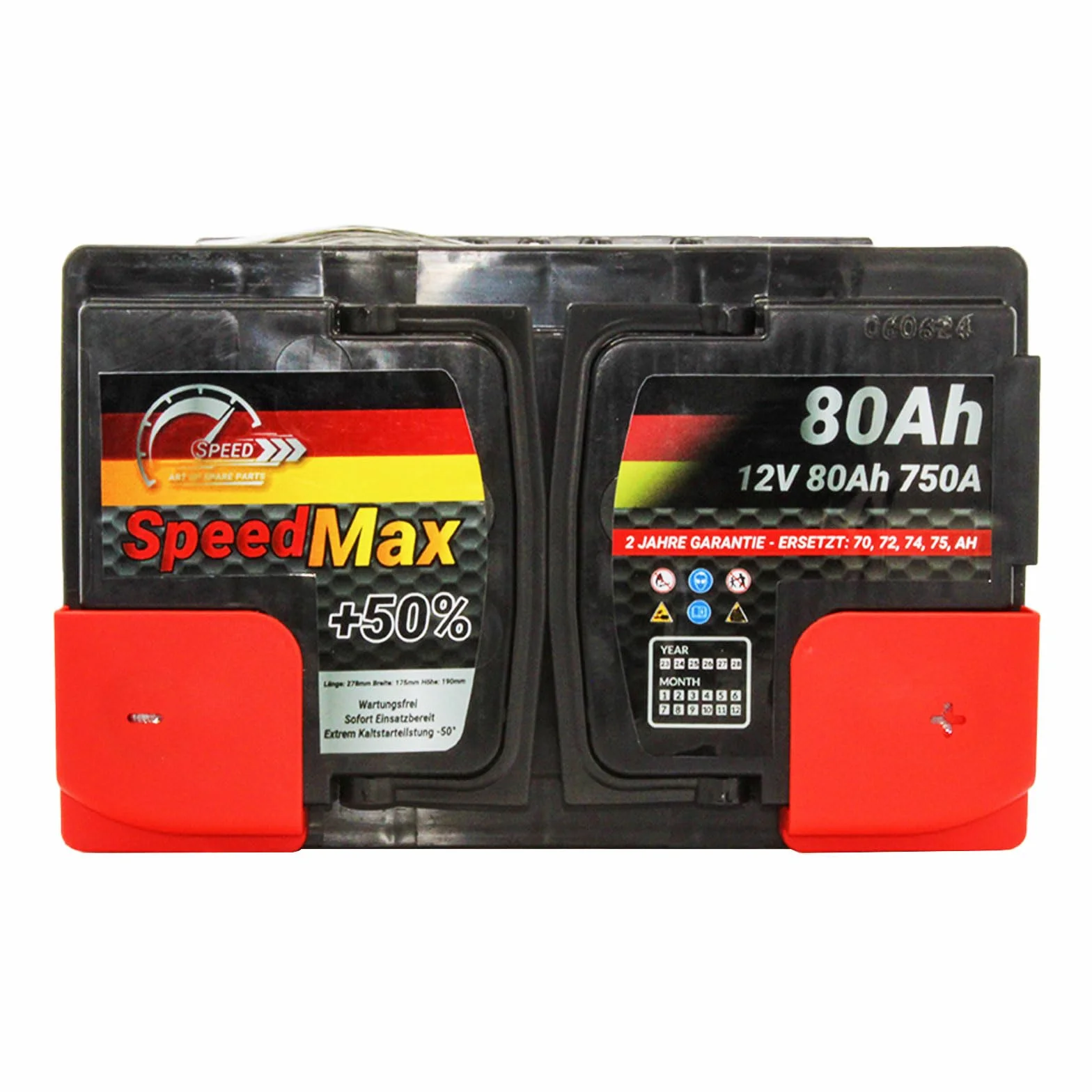 SMC Batteria Auto Speed Max L3-80Ah 750A EN 12V Polo Positivo Destra