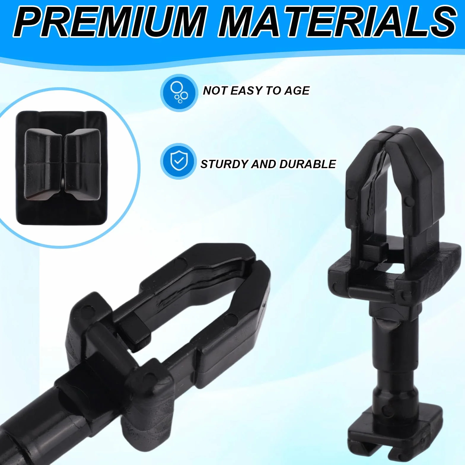 BOXOB 4pz Clip Sfiato Frigorifero RV per Norcold 617772, Chiusure Pannelli a Un Quarto Giro in Plastica Alta qualità Accessori e Parti Ricambio Sfiato Frigorifero Camper per Norcold(Nero)