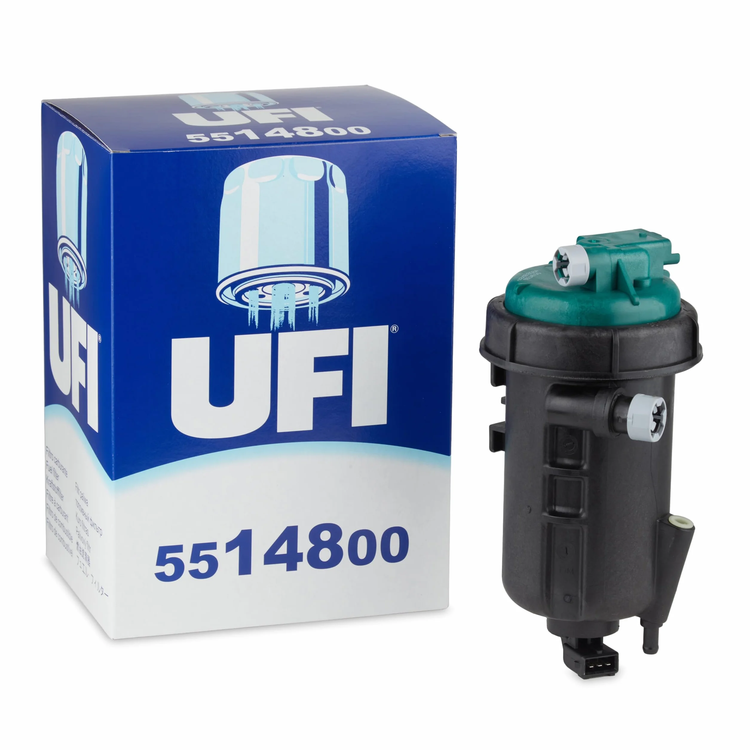 UFI Filters, Filtro Gasolio 55.148.00, Filtro Carburante per Ricambio, Adatto ad Auto, Applicabile su Diversi Modelli Citroen, Fiat e Peugeot