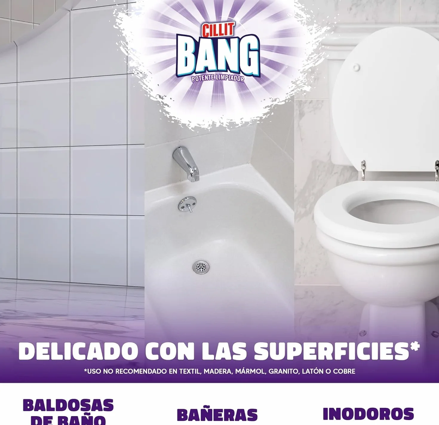 Cillit Bang Super Pulitore con Candeggina, confezione da 4