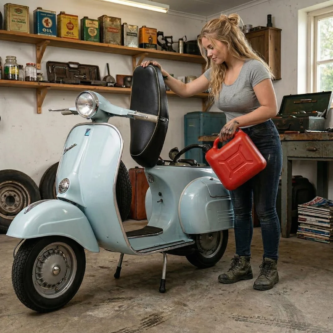 Tanica Carburante Plastica Omologata UN 20 Litri Certificata Strada Mare Benzina Diesel Resistente UV Beccuccio Flessibile Incluso