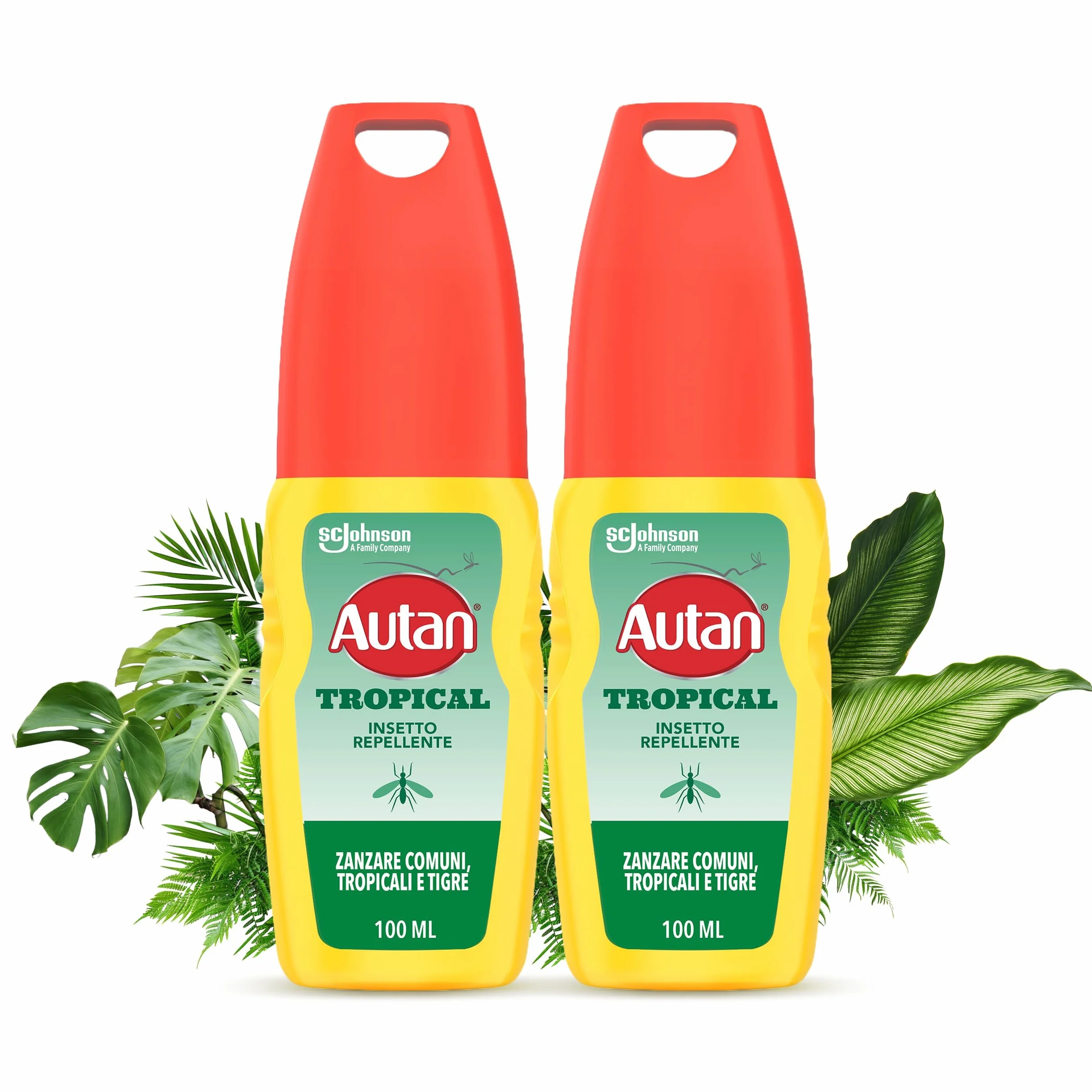 Autan Tropical Vapo Spray Antizanzare Repellente Zanzare 8h Protezione 2x100ml