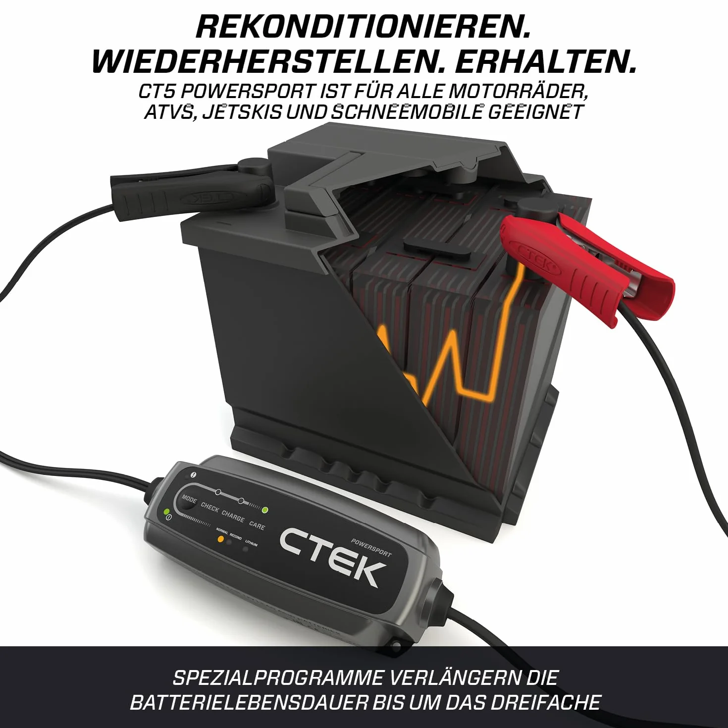 CTEK Caricabatterie per Auto Camion Moto 5Ah Protezione Cortocircuito 40-310