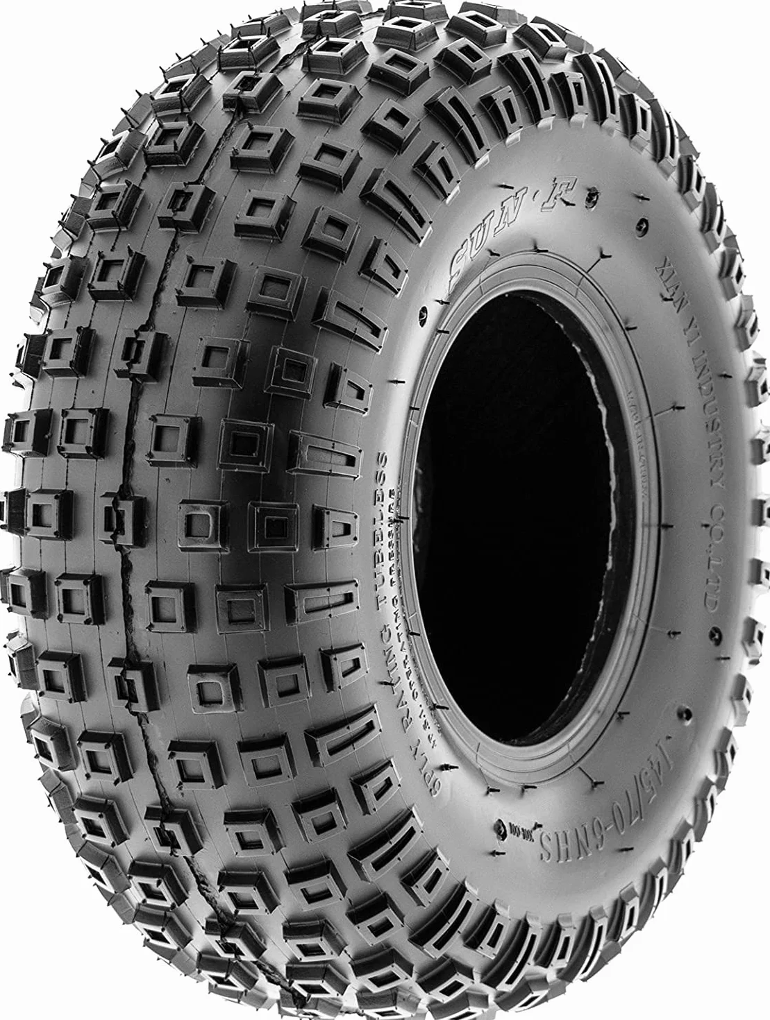 SunF A011 145/70-6 145/70x6 ATV UTV pneumatico fuoristrada 6PR TL E4 Mark, set di 2 pezzi