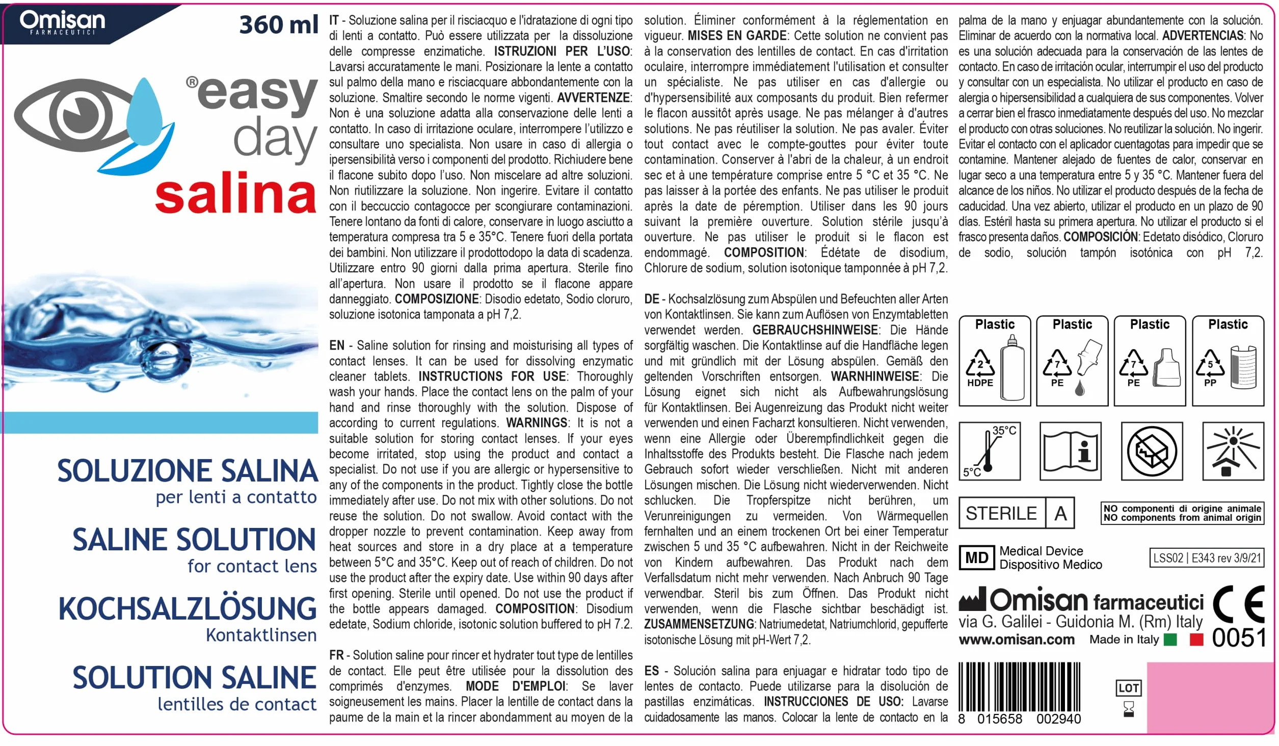 Easy Day Salina Bipack 2 x 360 ml