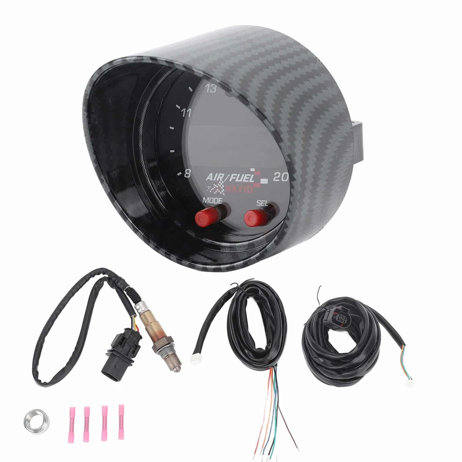 Misuratore del Sensore UEGO AFR a Banda Larga Serie X Indicatore del Rapporto del Carburante Dell'aria Misuratore per Auto 30‑0300 Kit Indicatore AFR Display del Rapporto del