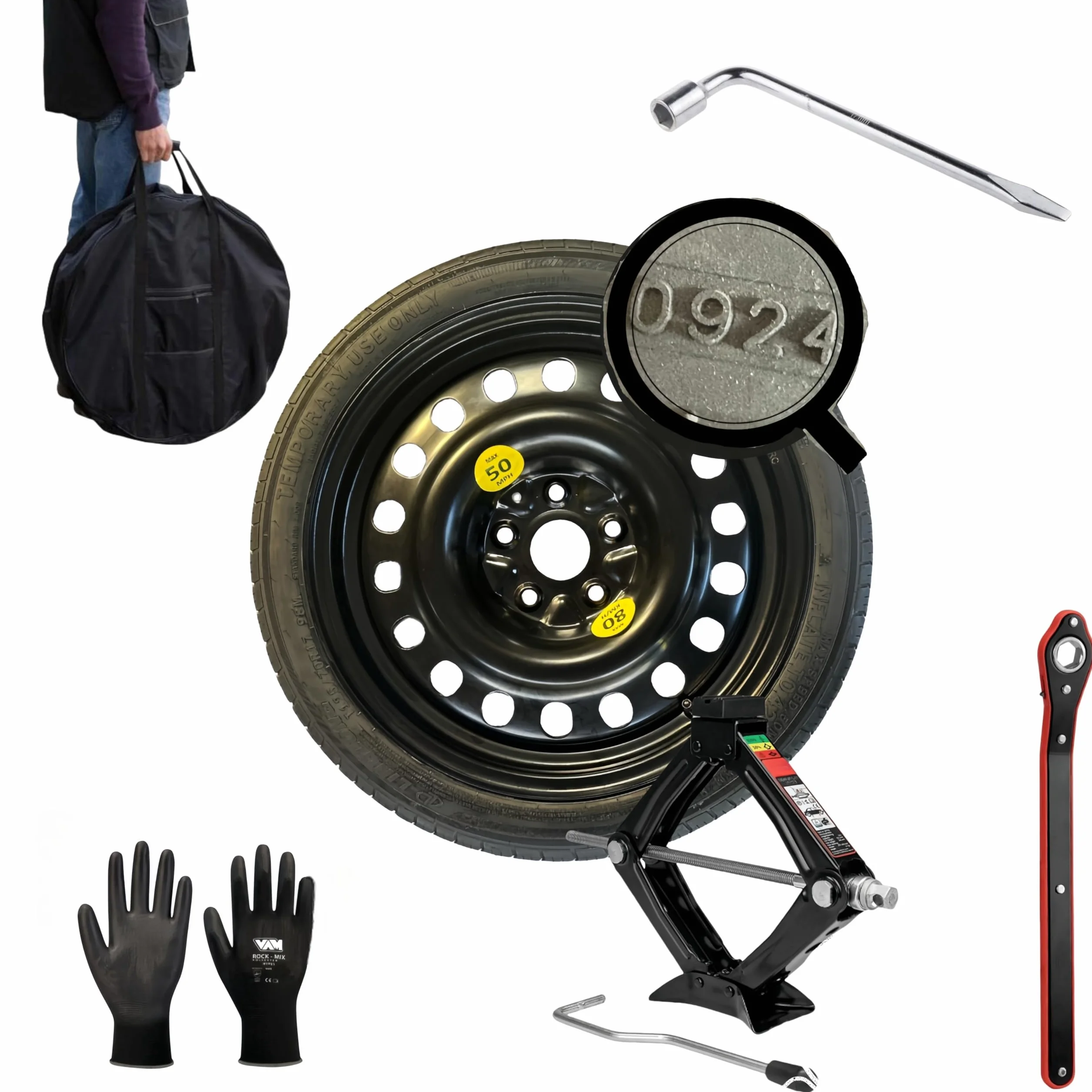Kit Ruoto di Scorta 17" compatibile con Seat Arona