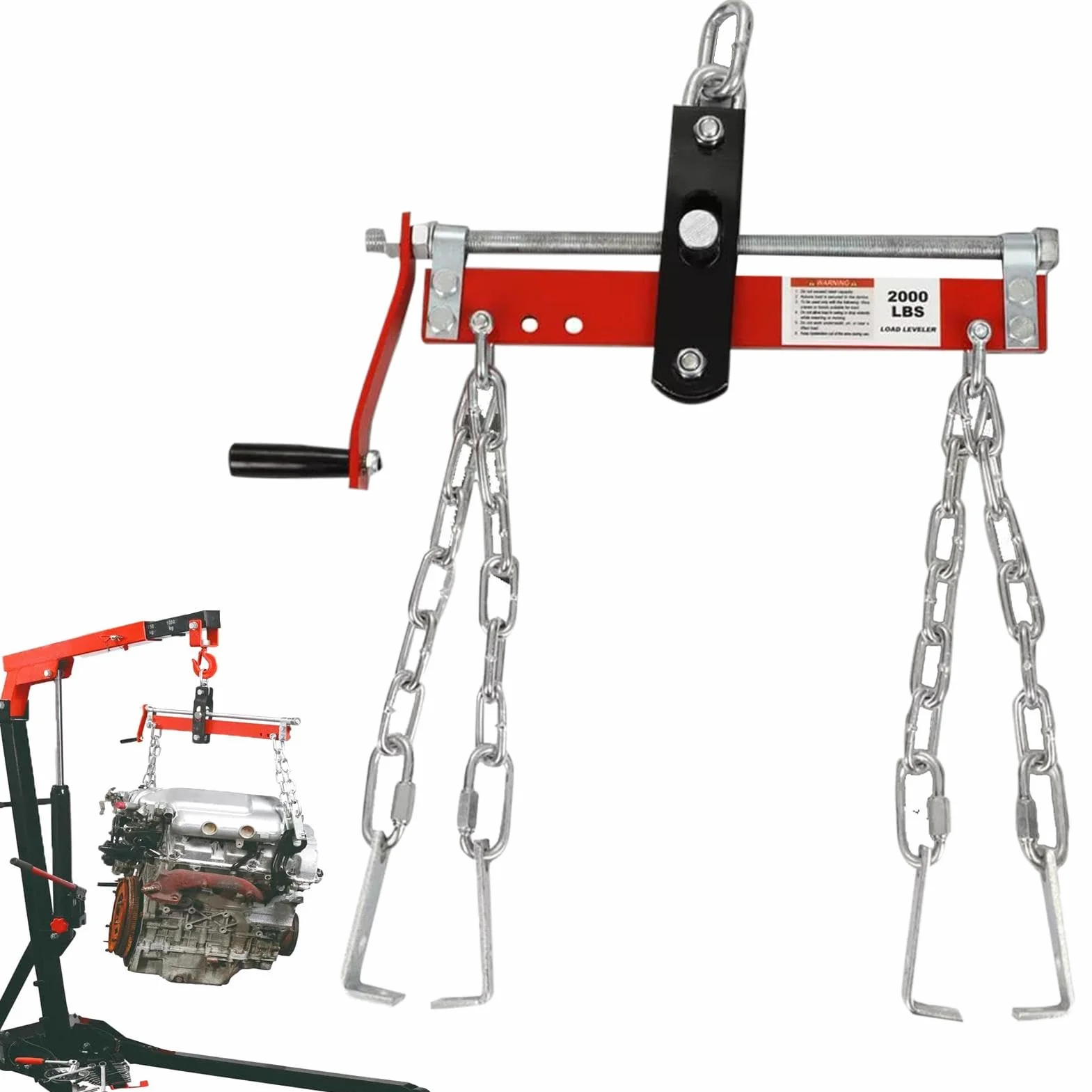 Livellatore di sollevamento del motore | Bilanciatore del carico del garage, livellatore del motore 0,9 tonnellate di capacità di carico regolabile per di sollevamento motore