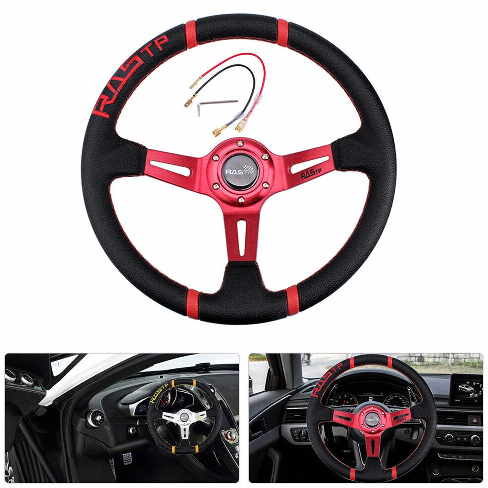 Volante per auto Volante sportivo Volante modificato Volante imitazione da corsa Volante traspirante antiscivolo