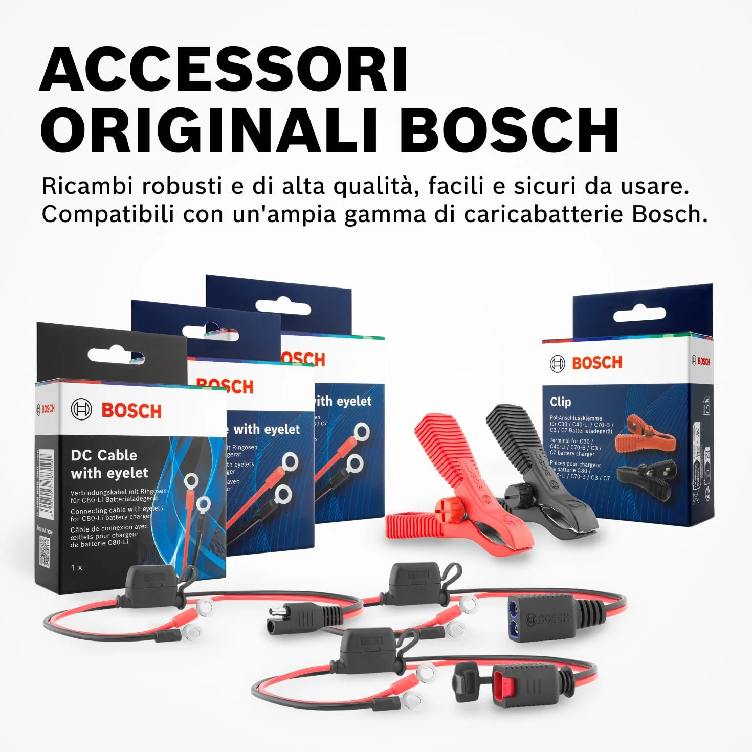 Bosch C10 Caricabatterie Auto 12V 3,5A Mantenimento Piombo-Acido AGM GEL EFB SLI