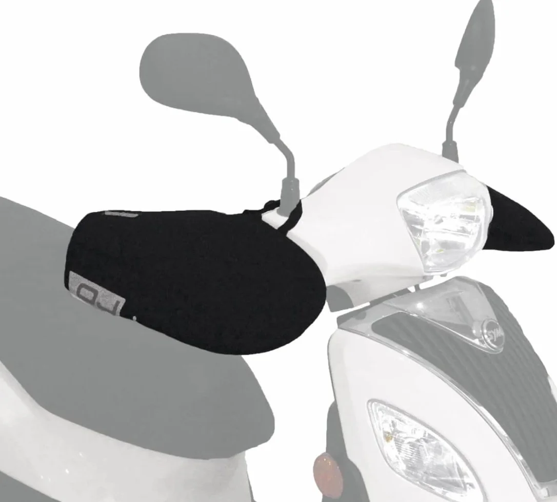 OJ Mini Pro Hand C010 - Coprimanopole Universale in Tessuto Tecnico, per Moto e Scooter, Nero, Taglia Unica, Set di 2