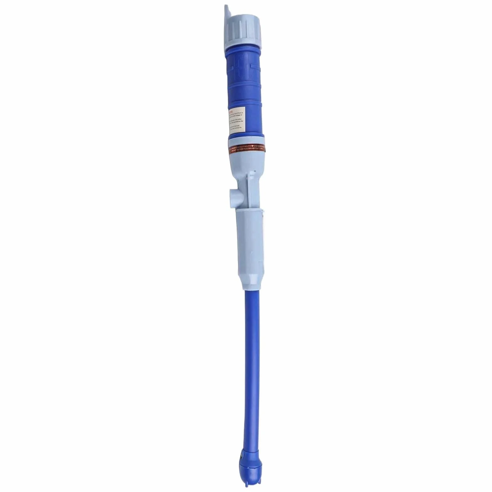 Pompa elettrica a batteria trasferimento liquidi sifone acqua olio carburante tubo 62 cm portatile blu