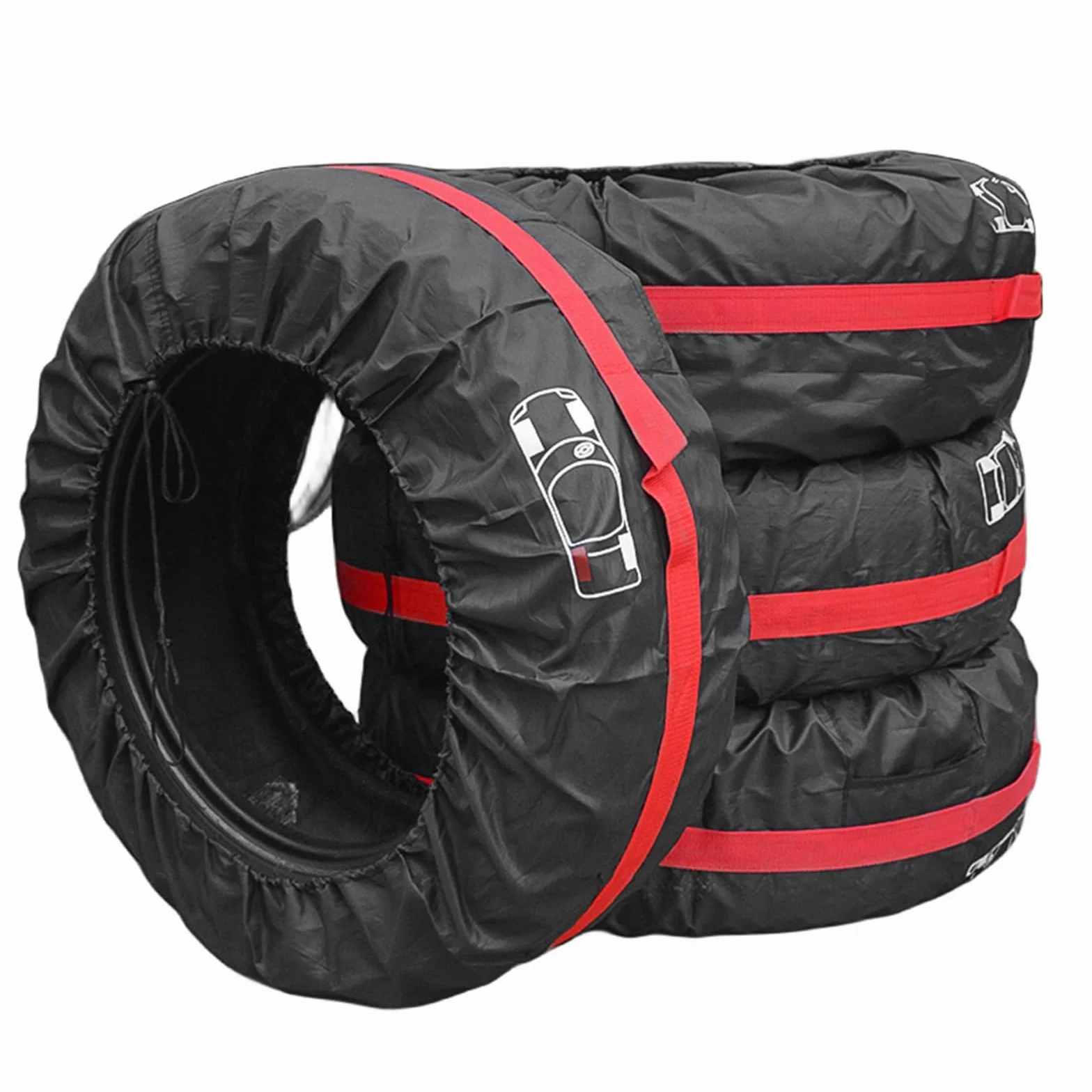 Set 4 borse per pneumatici impermeabili antipolvere universali 19-23 pollici diametro 80 cm