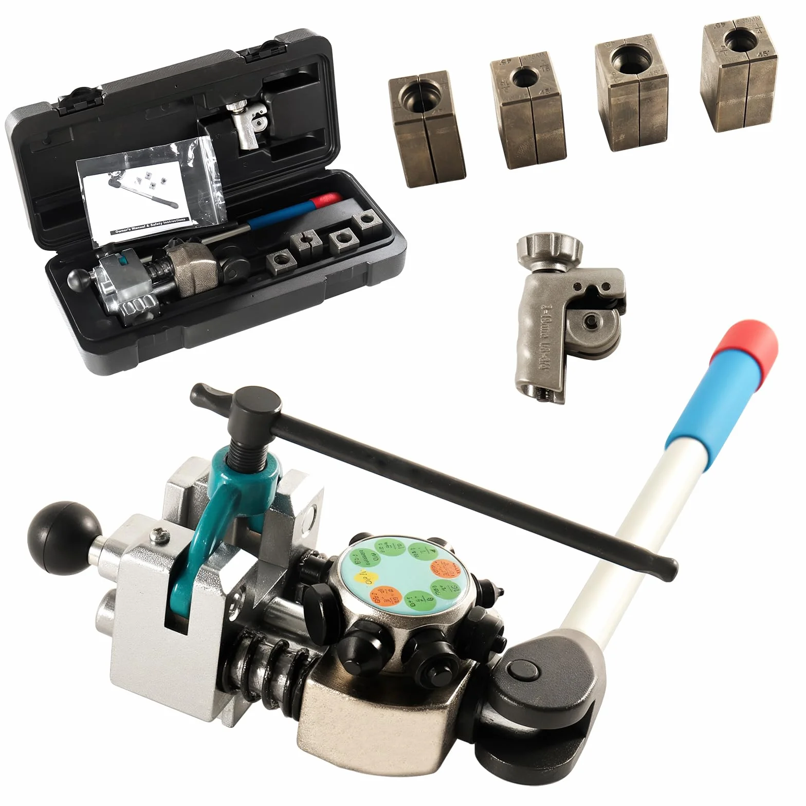 Kit Svasatura Tubi Freno Professionale, Utensile per Svasare 3/16"-4,75 mm, 45° Singole Doppie e a Bolle