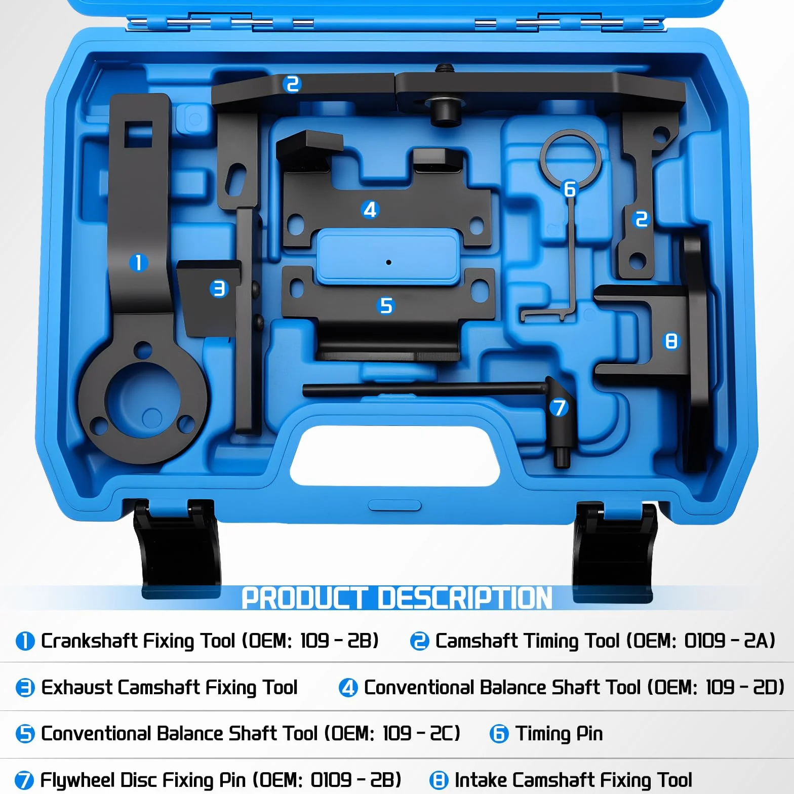KAOLALI Kit di Strumenti per la Messa a Punto del Motore, Strumento di allineamento dell'albero a camme del Motore con Citroën Peugeot PSA Opel Toyota 1.0 1.2 VTI/VVT/GDI PureTech EB0(ZMZ)