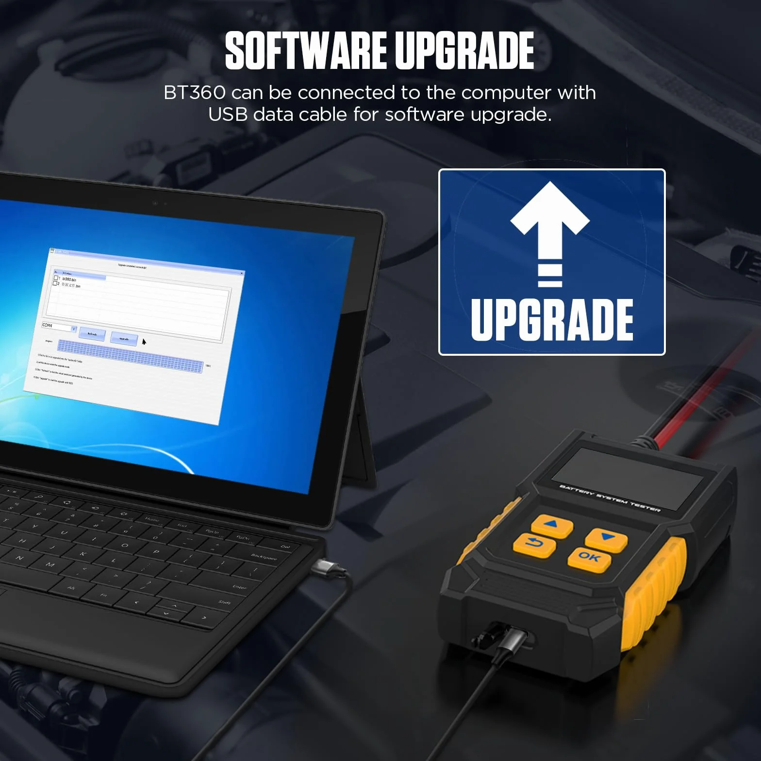 Tester per batteria auto 12V 24V di carico 30-2000 CCA alternatore automobilistico Analizzatore di batteria digitale Tester del sistema di avviamento e carica