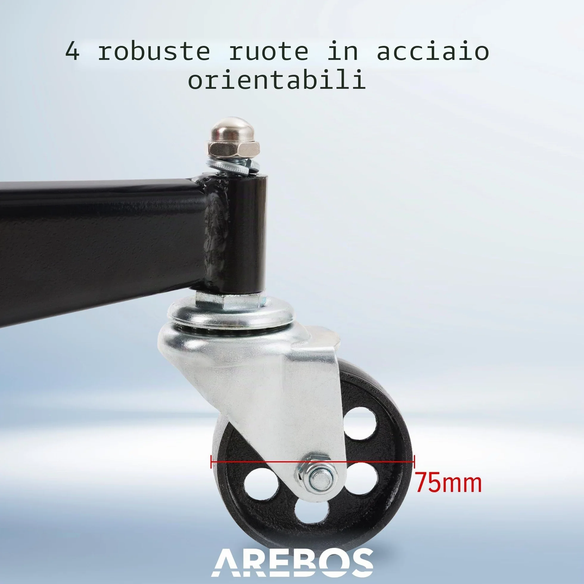 Arebos 500 kg Sollevatore idraulico da fossa | Altezza regolabile da 105-185 cm Jack di trasmissione