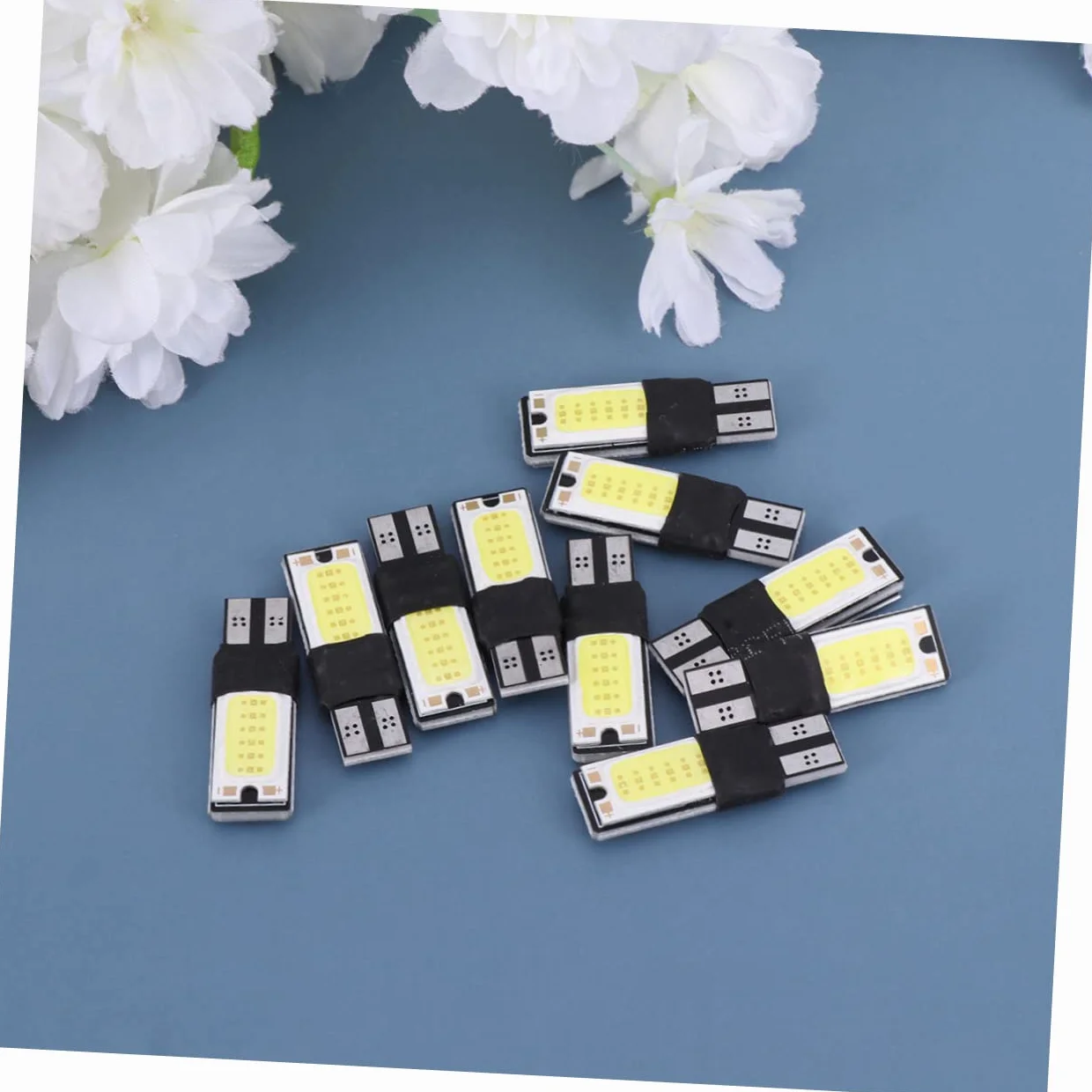 Lampade LED T10 W5W COB Can-bus Bianco 10 Pezzi per Auto Luce di Lettura Targa