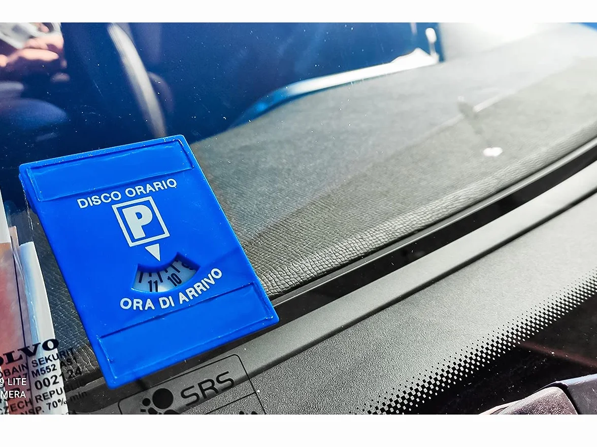 CARALL Parchimetro Disco Orario Auto 80x60mm z Adesivo na Szybę