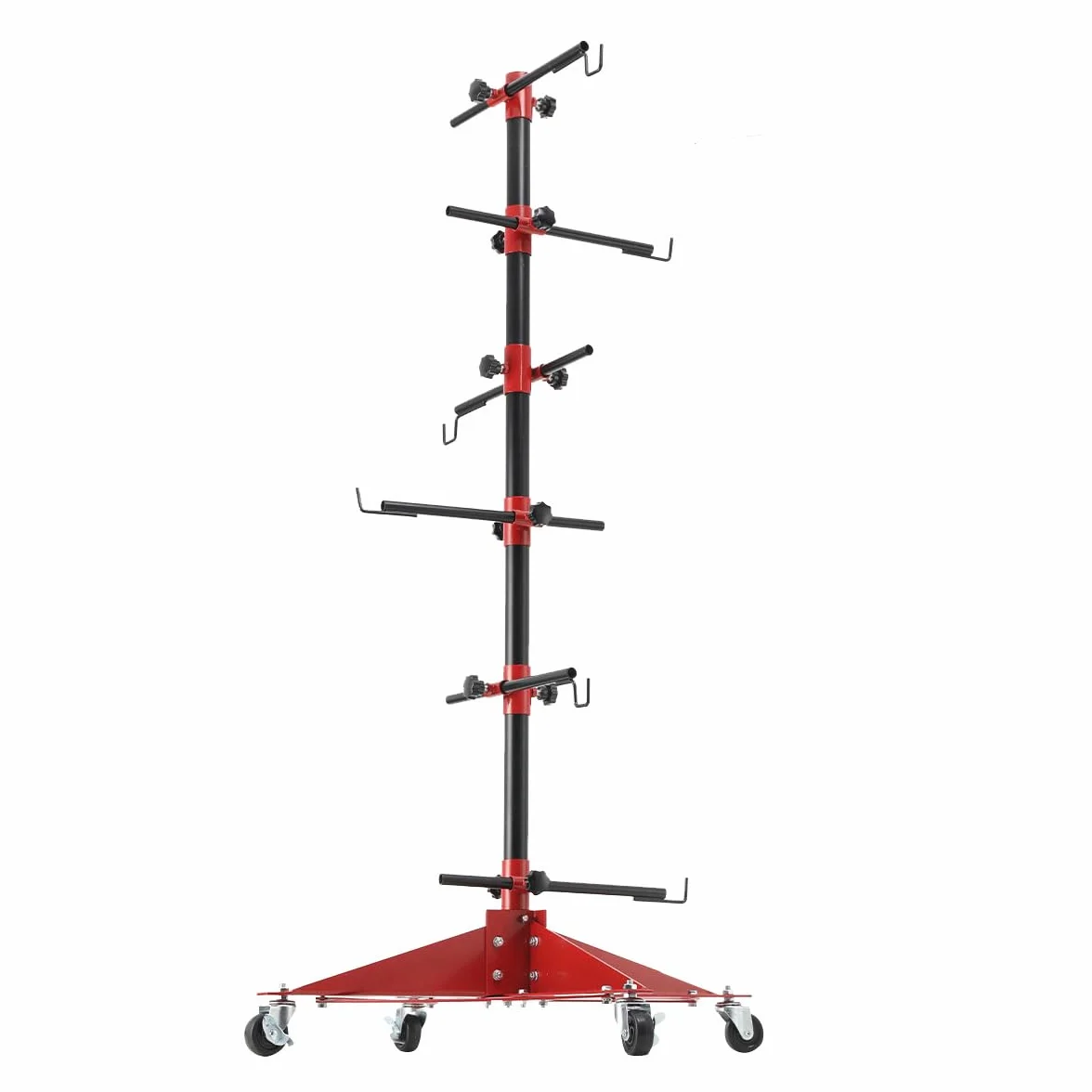 Pannello Albero Vernice Stand con 6 Bracci, Supporto Rotante per Verniciatura con 360° Ruote, Cavalletto per Verniciatura per Parafanghi, Porte, Paraurti Altezza 120cm