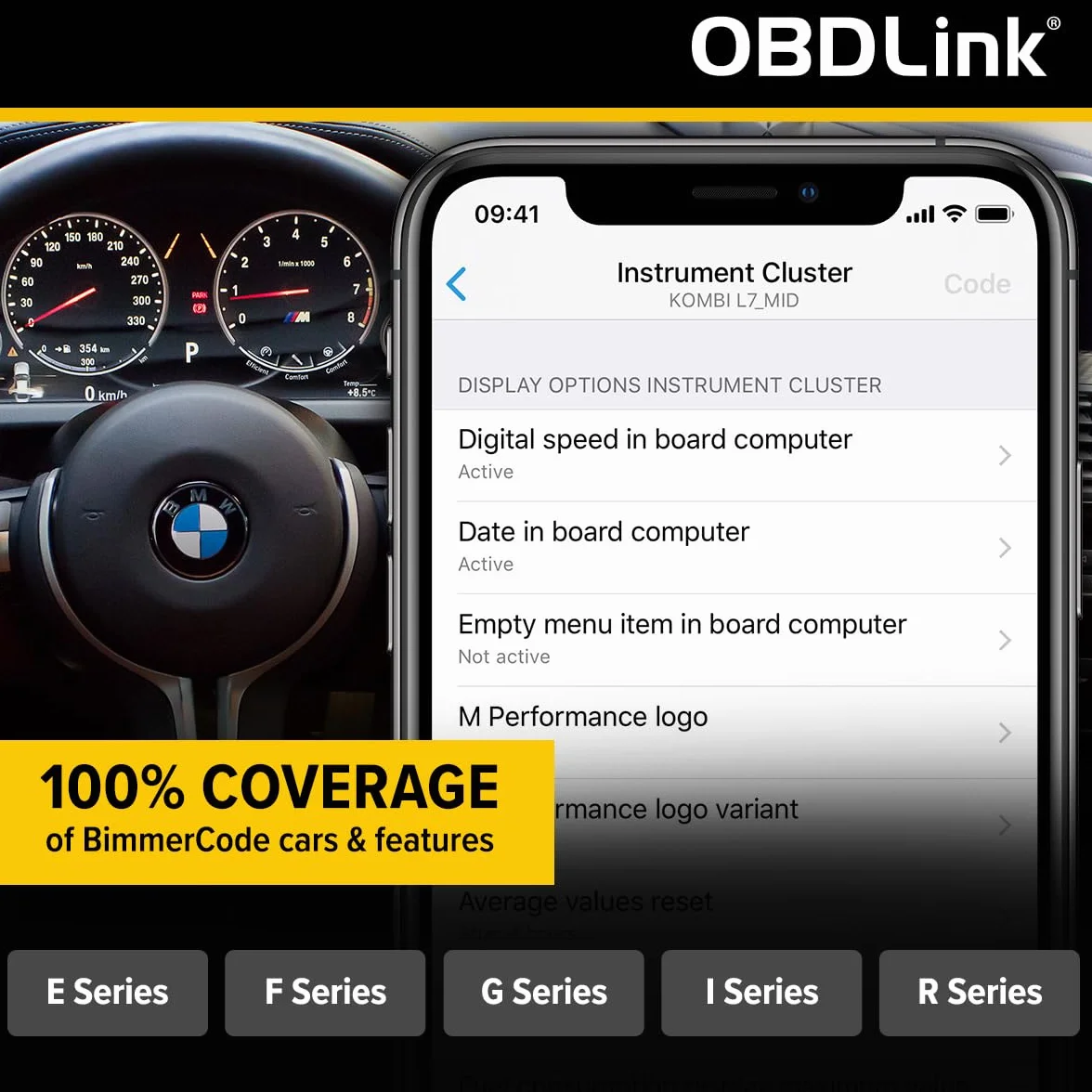 OBDLink CX Adattatore OBD2 Bluetooth 5.1 BMW Mini BimmerCode iPhone iOS Android Codifica Diagnostica OBD II