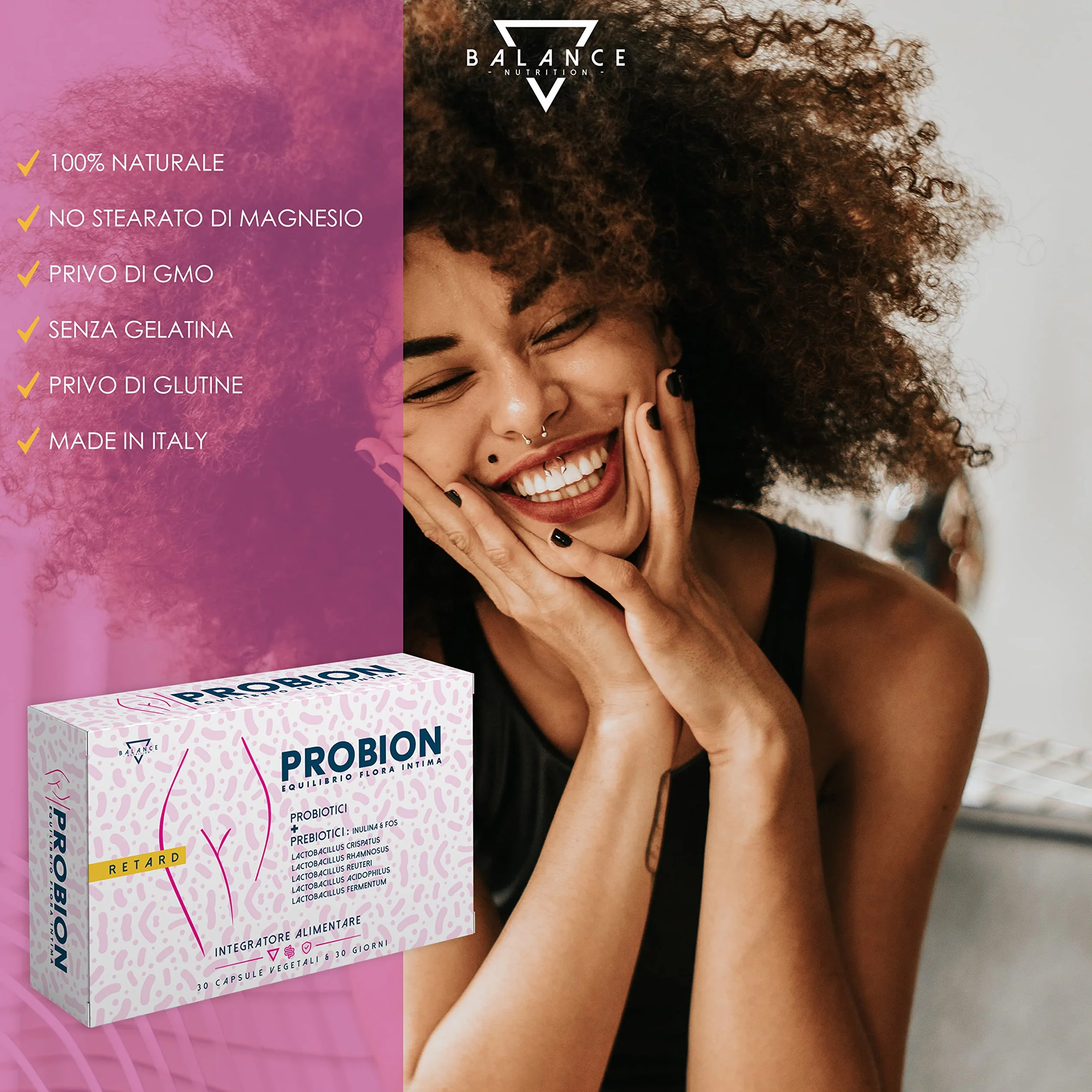 Probiotici Donna 20 Miliardi CFU/giorno 30 Capsule Lactobacillus Rhamnosus Reuteri Crispatus Fermentum