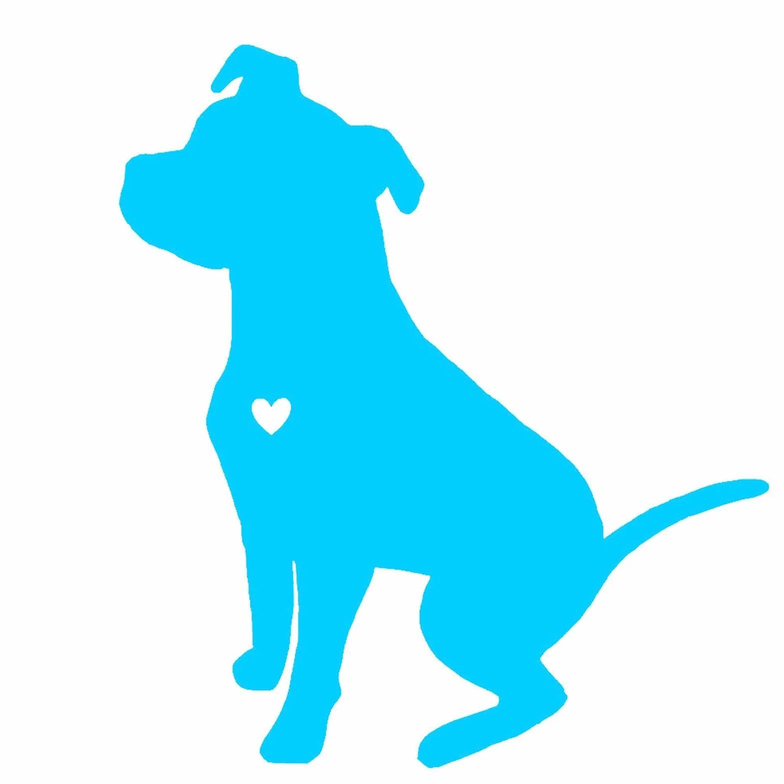 Adesivo riflettente per auto con cane pitbull in PET