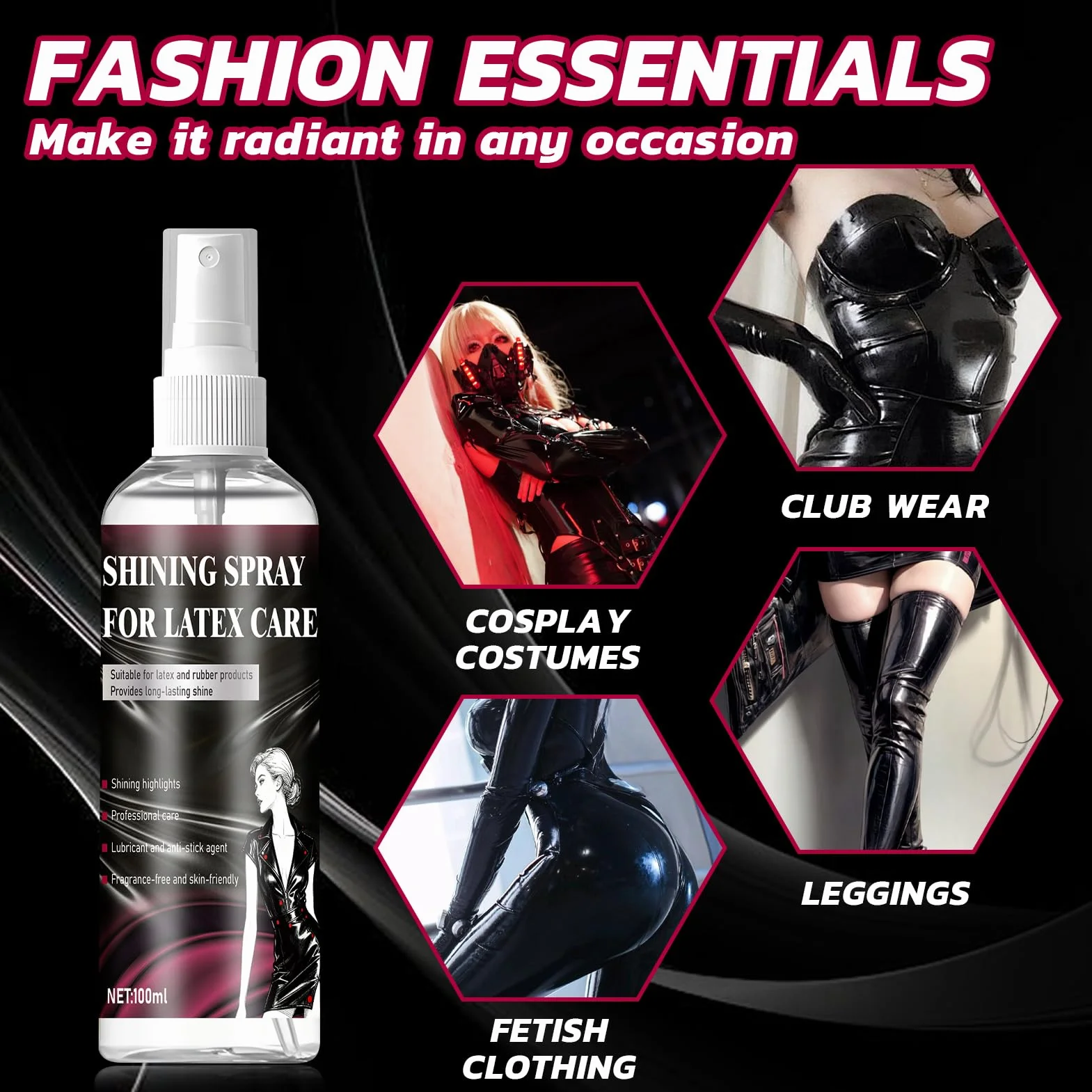 Perfect Latex Shine Polish High Gloss Lubricant for Latex Rubber Care