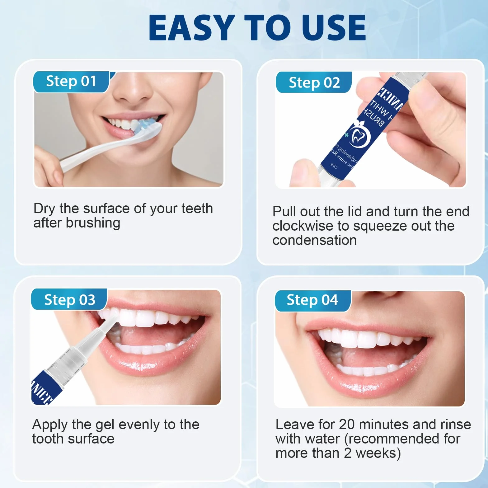 Penne Sbiancanti per Denti – Gel Professionale per Sbiancamento Rapido