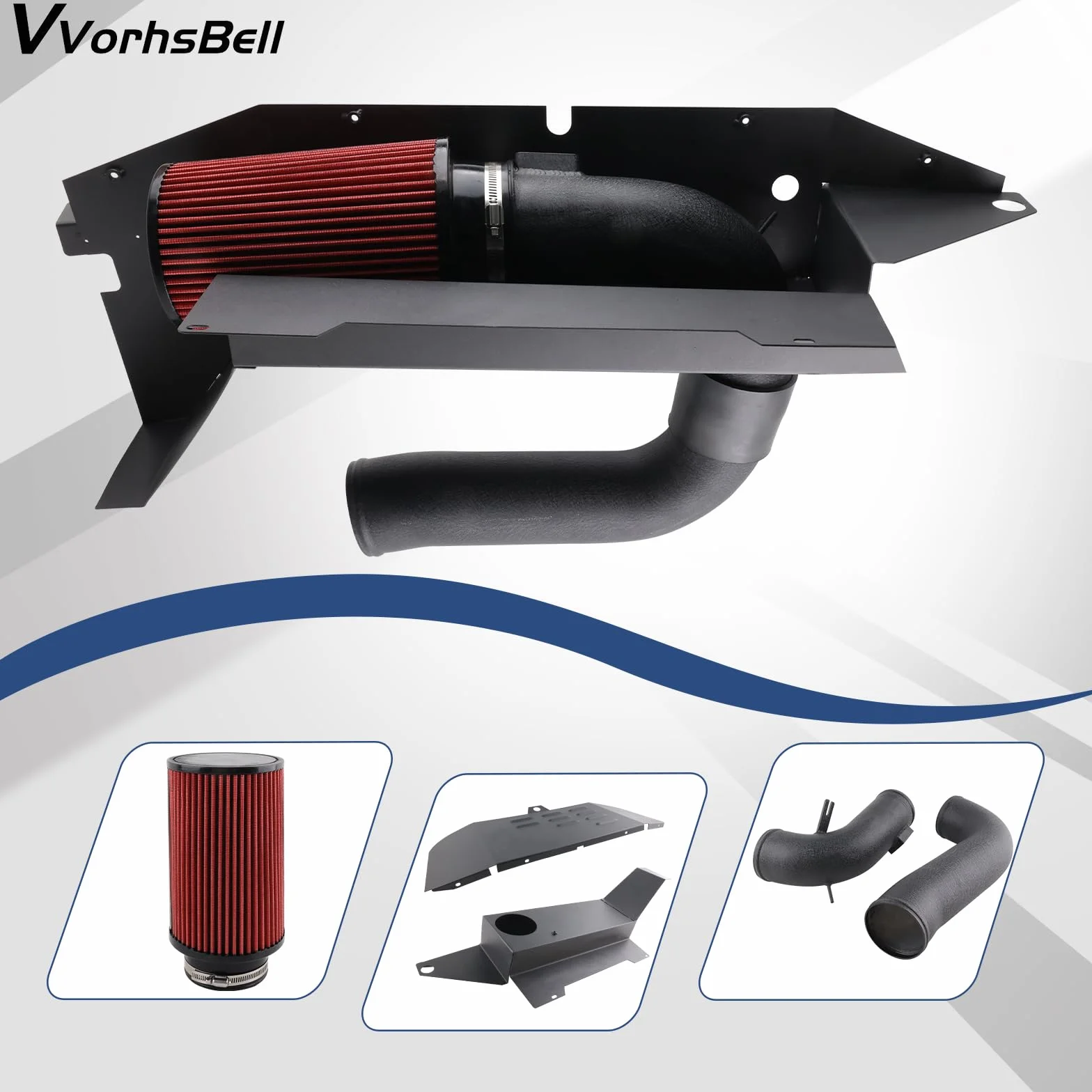 Kit di aspirazione aria fredda compatibile con BMW N20 N26 2.0T F30 F32 328i 428i 320i 420i 228i con filtro ad alto flusso per sistema di aspirazione performante