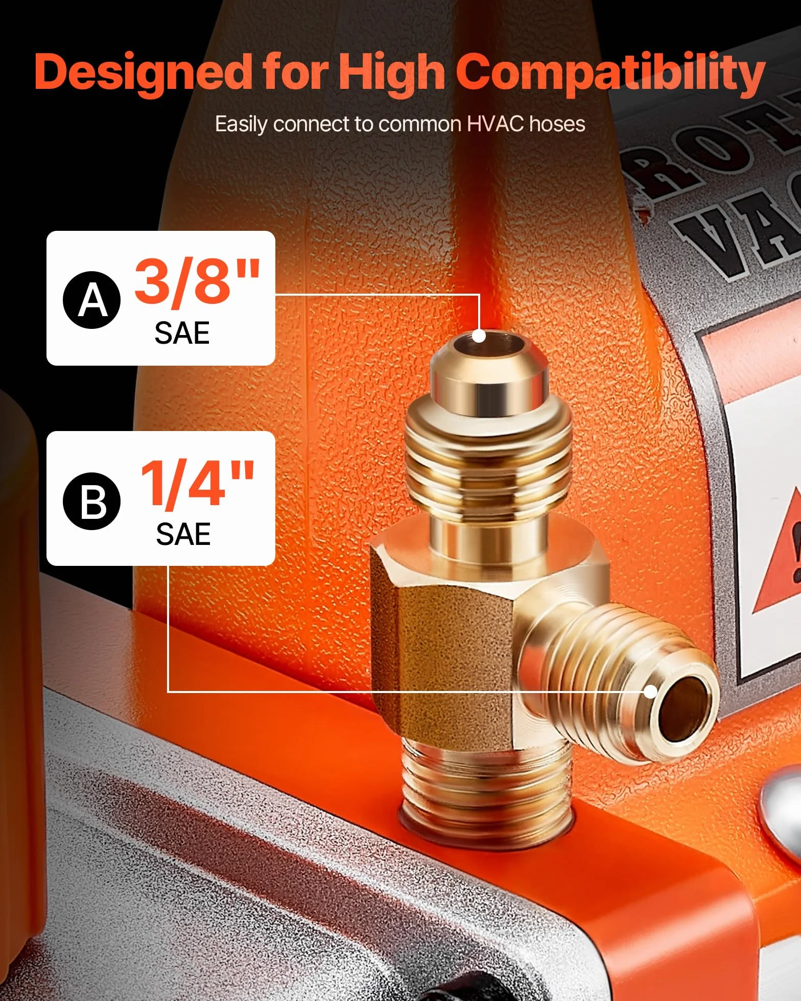 VEVOR Pompa per Vuoto 100 L/min a Palette Rotanti Monostadio HVAC R134a R22 R410a