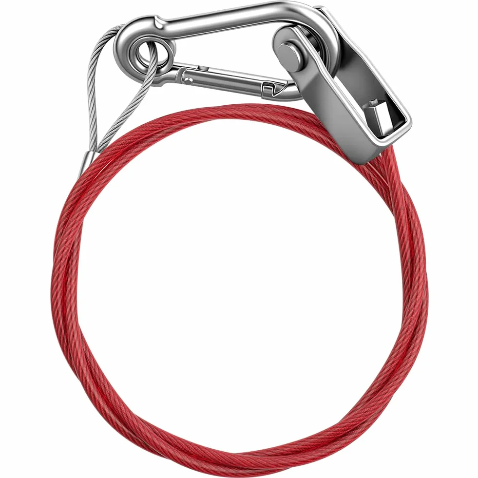 Cavo Sicurezza Rimorchio 1 M Acciaio Inossidabile Carico Rottura 150 kg Diametro Filo 4mm con Moschettone
