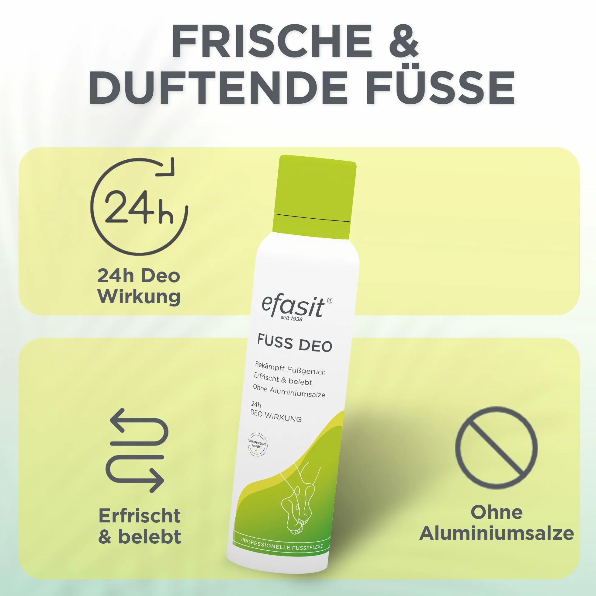 efasit Deodorante per piedi Effetto 24 ore 150 ml senza sali di alluminio