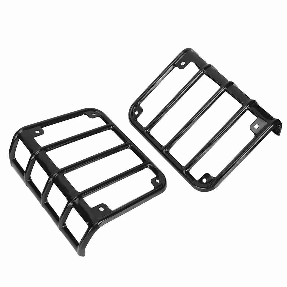 Qiilu Fanali Posteriori Copertura Protezione Adatto per Wrangler JK 2007-2017 Nero