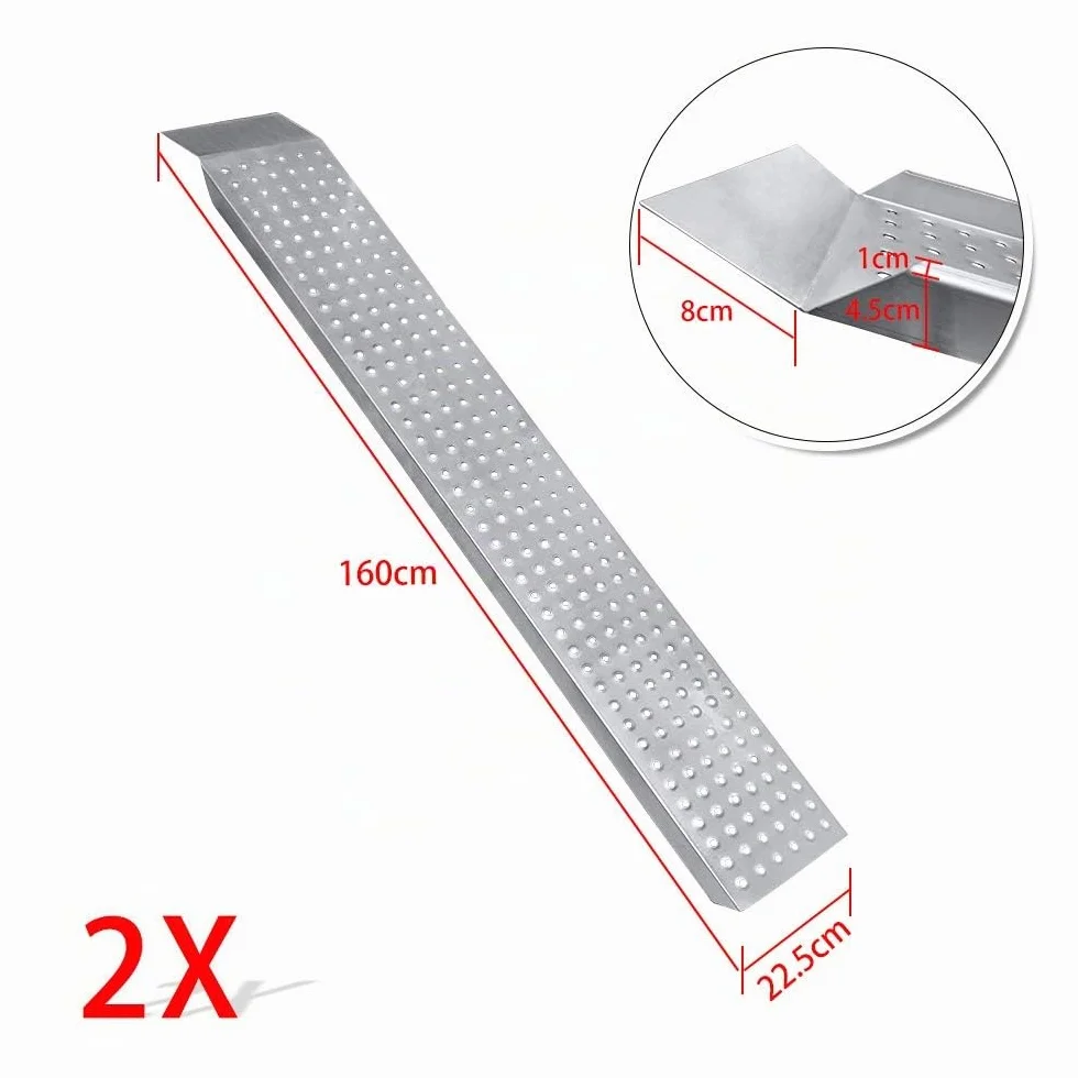 ACXIN 2 rampe di carico, massimo 400 kg, in acciaio zincato, antiscivolo, per moto, ATV, quad, auto, 160 x 22,5 cm