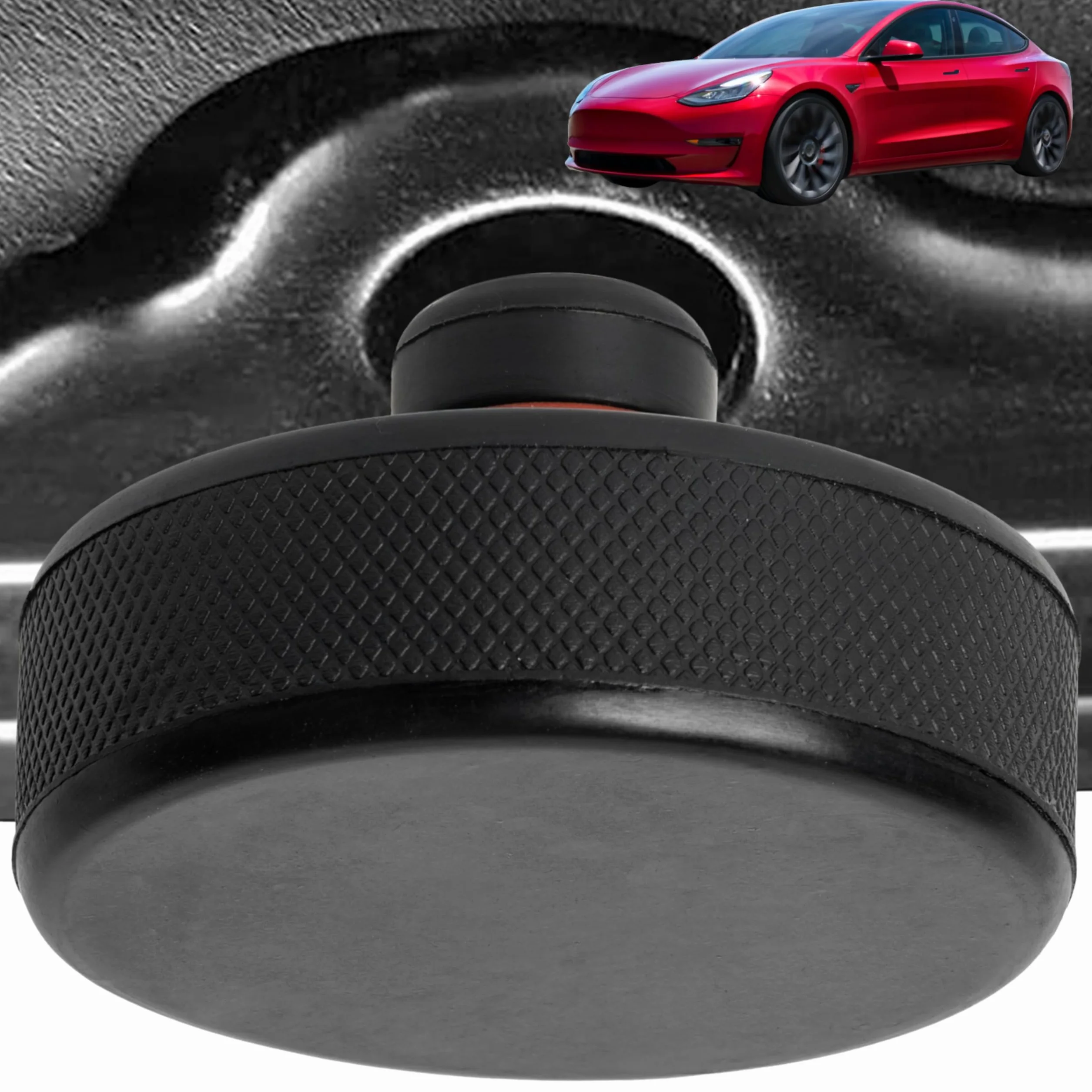 Supporto Universale in Gomma 76 x 25 mm per Martinetto con Blocco Antiscivolo per Tesla Model 3 Y S X