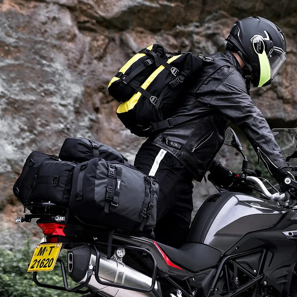 ENJOHOS Borsa Moto Posteriore Impermeabile 20L Zaino Moto Sella Serbatoio