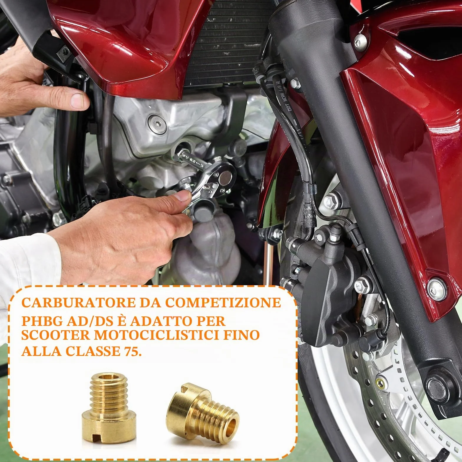 Kit di Getti Carburatore M5 Ugelli per Dellorto SHA PHBG 55-150