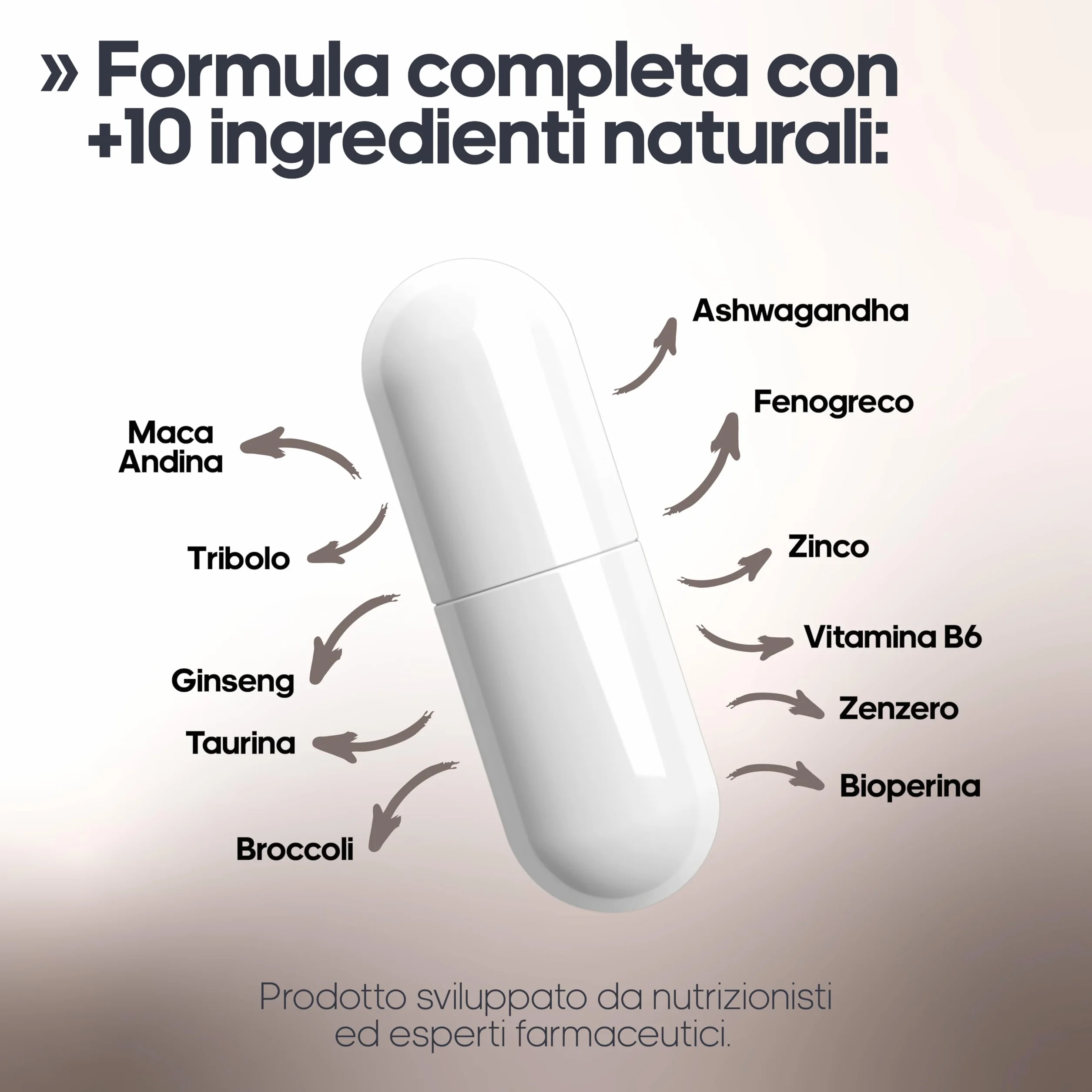 Farma Fusion Integratore Alimentare con Maca, Ginseng, Tribulus e Taurina 120 Capsule