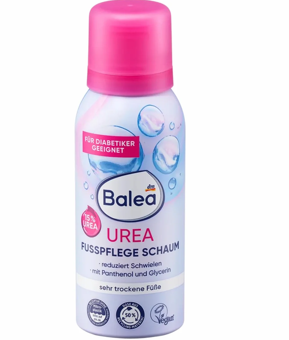 Balea Set da 2 Schiuma per la cura dei piedi Urea 100 ml + Crema per piedi con urea 100 ml + calzini bonus